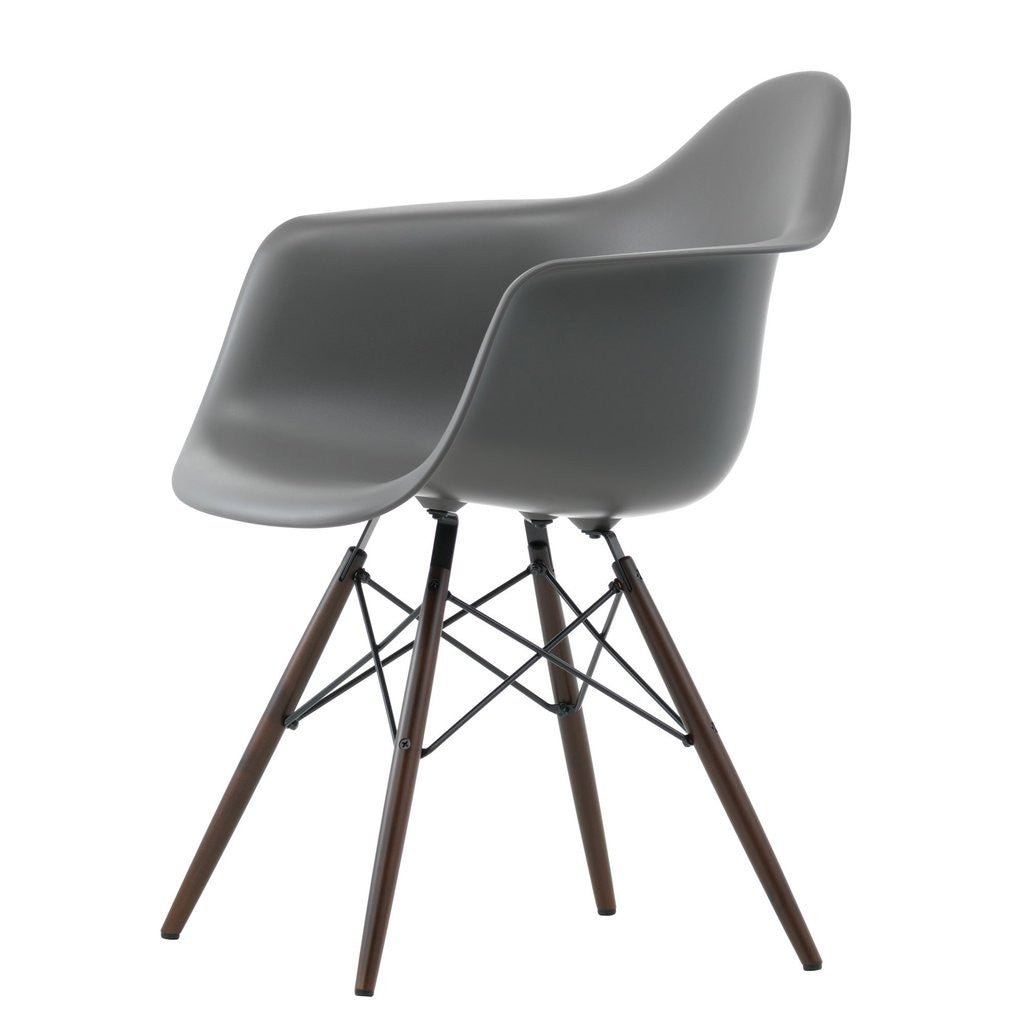 DAW Plastic Armchair Walnut Base - Unica Interior